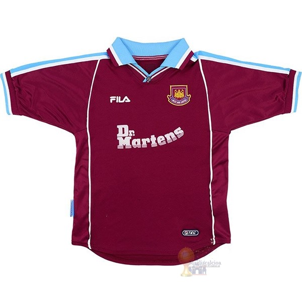 Calcio Maglie Home Maglia West Ham United Stile rétro 1999 2000 Rosso